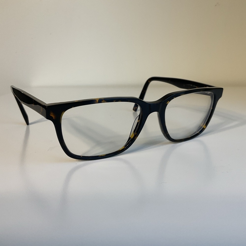Warby Parker Eyeglasses Gilbert W 200 Whiskey Tortoise Square Frame 55 18 145